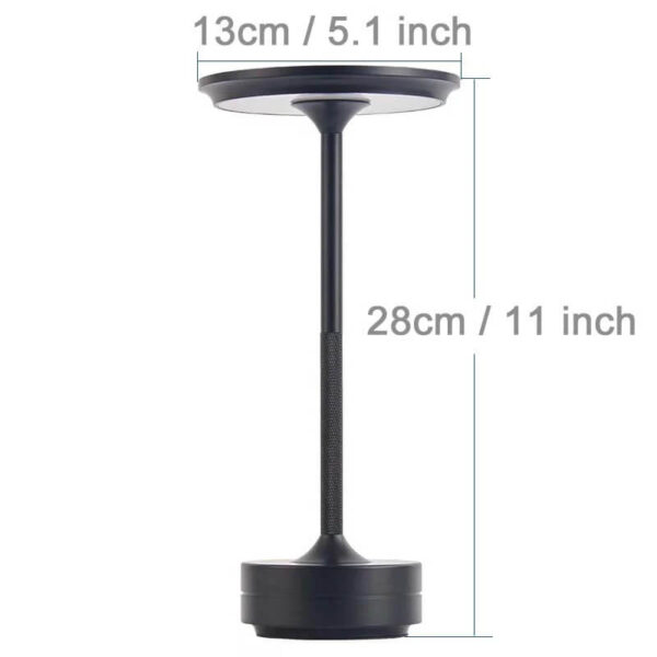 Metallic Cordless Table Lamp - Waterproof Portable LED Light - Image 4